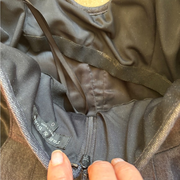 Gorgeous Rag’n’Bone strapless denim dress with suede sides, and pockets - Picture 7 of 9